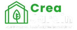 Logo de la société CreaJardin en couleur et blanc