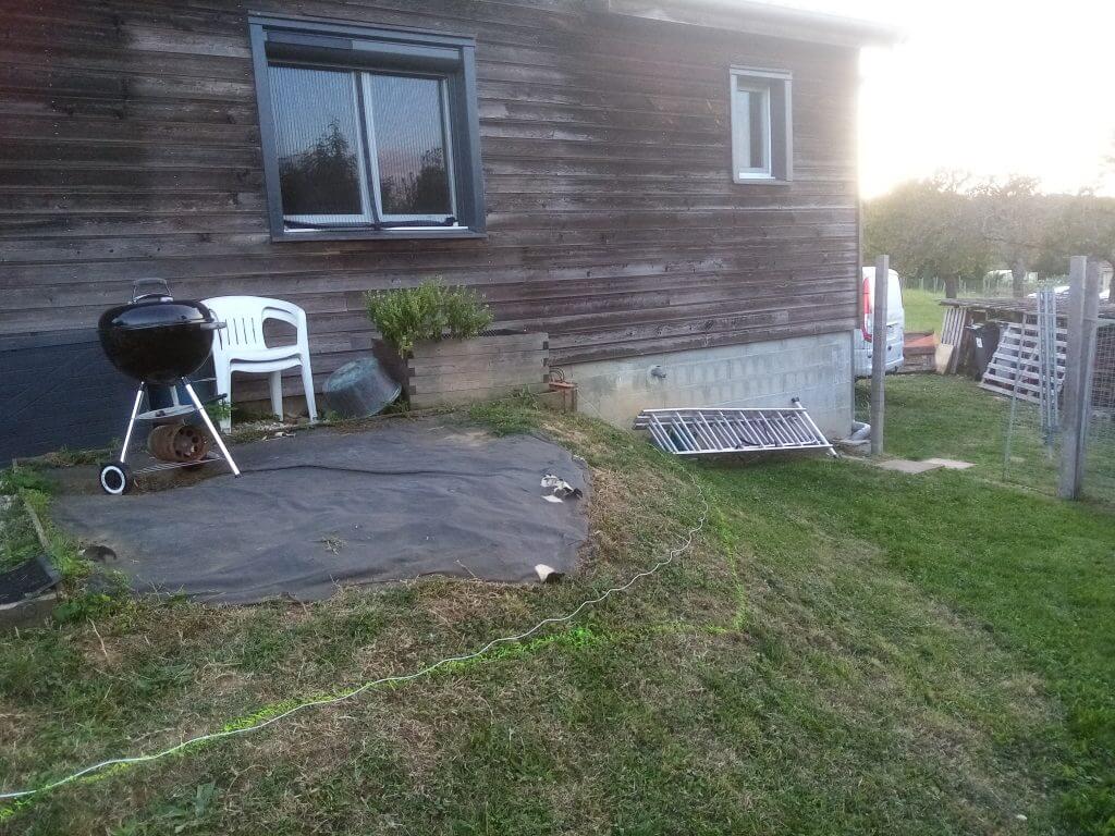 Image du chantier avant la rénovation de la terrasse